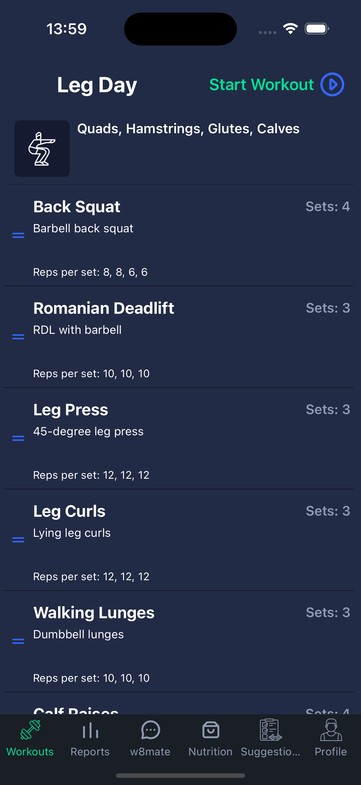 w8mate app screenshot - Nutrition Tracker